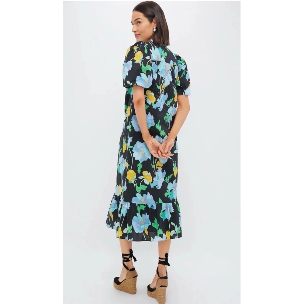 Tuckernuck x Hyacinth House Mimi Midi Dress Floral Puff Sleeve Women Large NWT - Picture 2 of 9